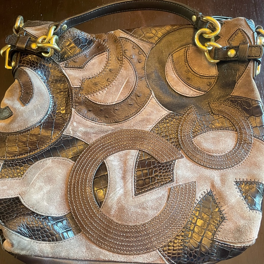 Coach Over Shoulder Brown Purse!